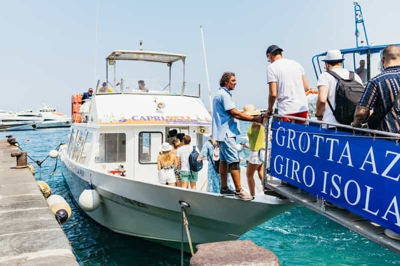 Billet Capri : sortie en bateau et visite facultative de la grotte bleue