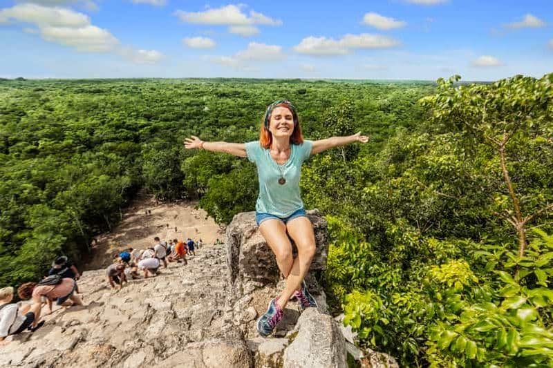 Billet Cancún et Playa del Carmen : visite guidée de Coba et billet pour Xel-Ha