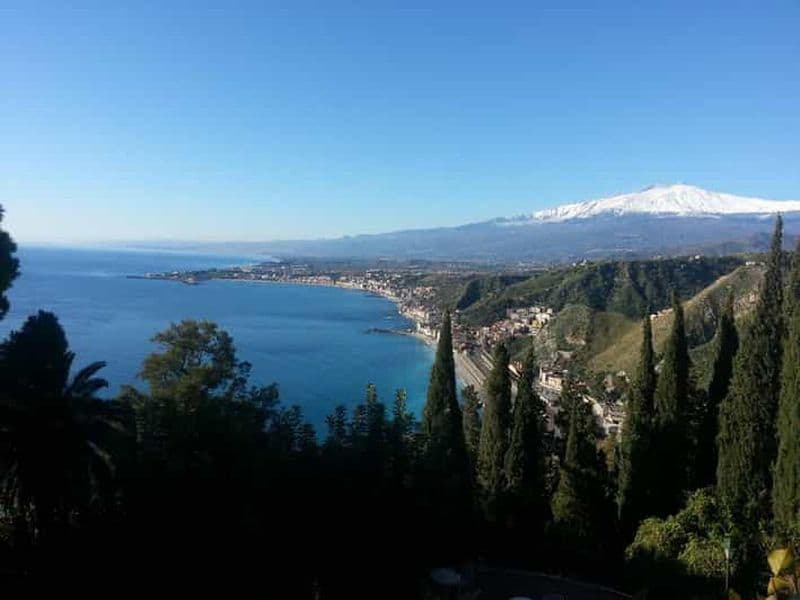 Billet Depuis Cefalù : visite guidée d'une journée complète de l'Etna et de Taormine