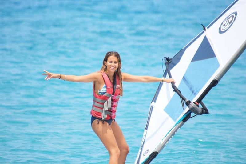 Billet Rhodes : Essai de planche à voile