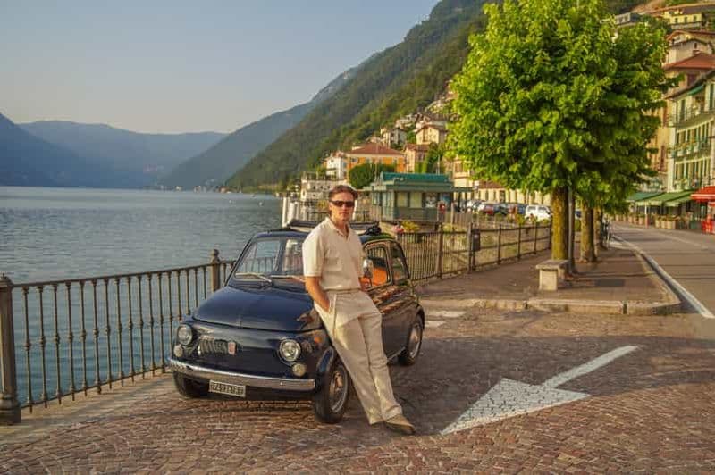 Billet Visite privée du lac de Côme : 4 h / 8 h / 12 h dans une Fiat 500 classique