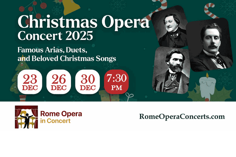 Billet Rome : Concert d'Opéra de Noël avec Apéritif | Les Plus Grands Succès de l'Opéra