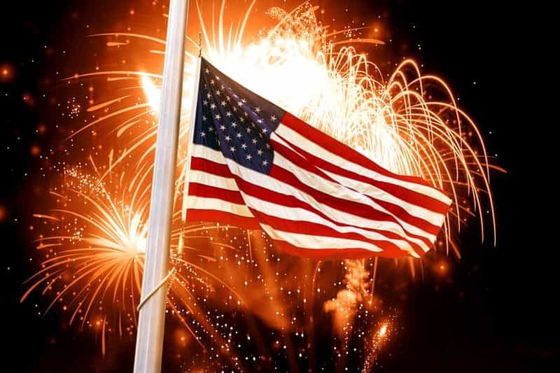 Billet Vue de la ville de New York et feux d'artifice du 4 juillet