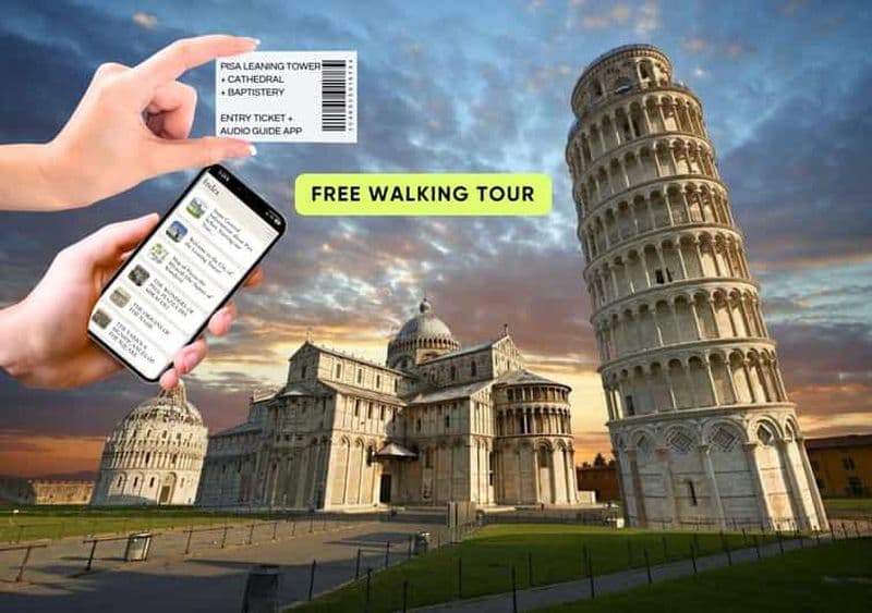 Billet Billet pour la tour penchée de Pise, la cathédrale et le baptistère + application audio