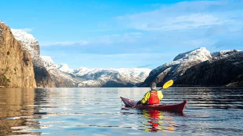 Billet Aventure hivernale en kayak sur le Lysefjord
