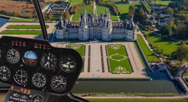 Billet Baptême en hélicoptère à Chambord et Blois - Survol des châteaux de la Loire