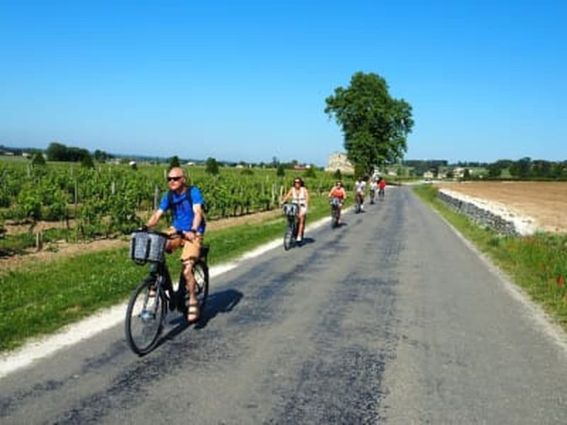 Billet Visite guidée à vélo électrique de Saint-Emilion depuis Bordeaux avec dégustation de vins