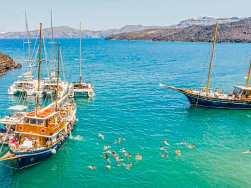 Billet Croisière en bateau autour de la caldeira de Santorin