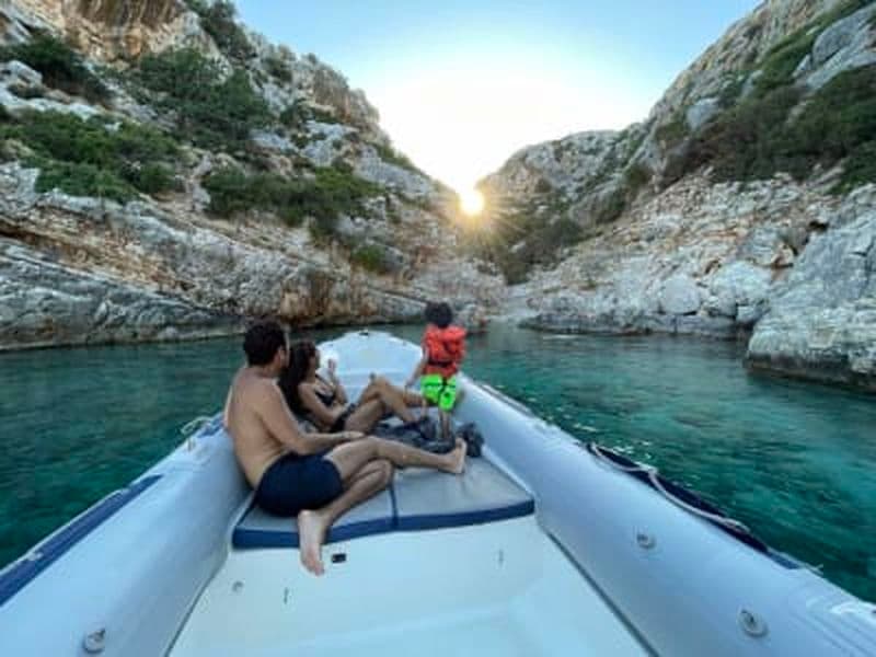 Billet Excursion en bateau privé d'une demi-journée à Seitan Limania depuis Marathi à Akrotiri près de la Canée