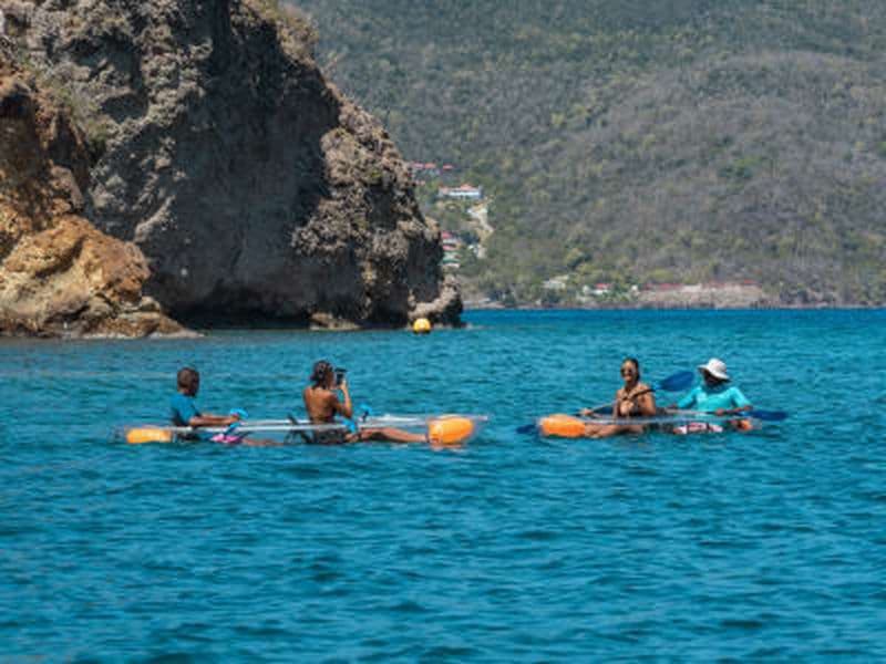 Billet Location de kayak transparent aux Saintes à Terre-de-Haut, Guadeloupe
