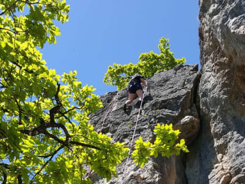 Billet Initiation à l'escalade dans les gorges du Tarn, Sainte-Enimie