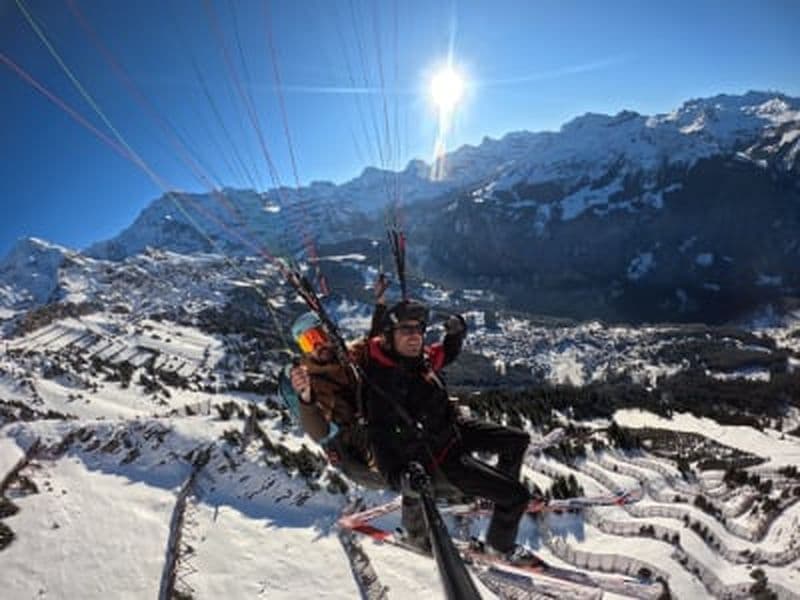 Billet Vol en parapente en hiver de Männlichen à Wengen ou Grindelwald
