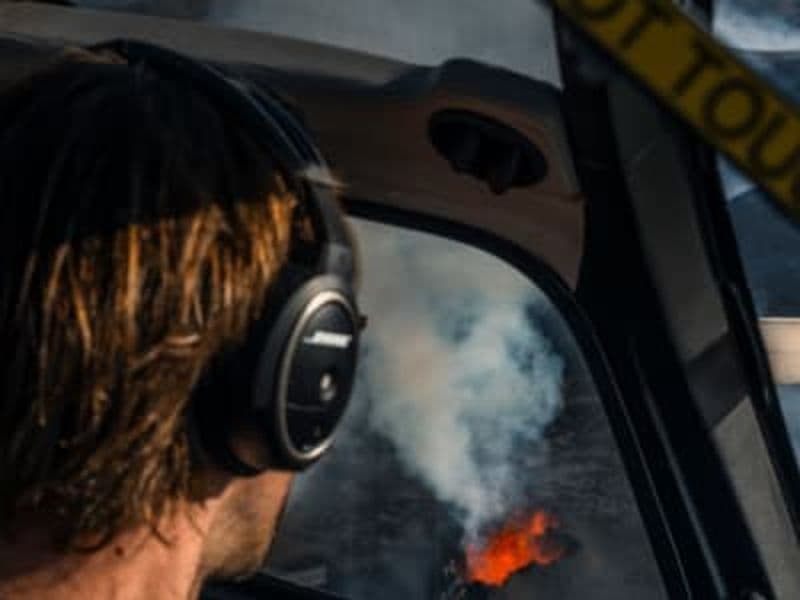 Billet Vol panoramique en hélicoptère au-dessus du site de l'éruption volcanique