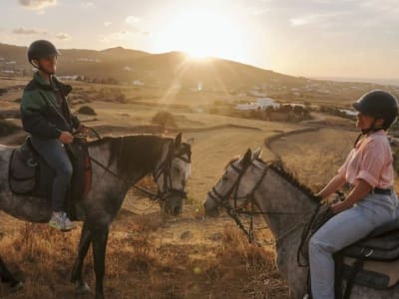 Billet Randonnée à cheval au coucher du soleil à Paros
