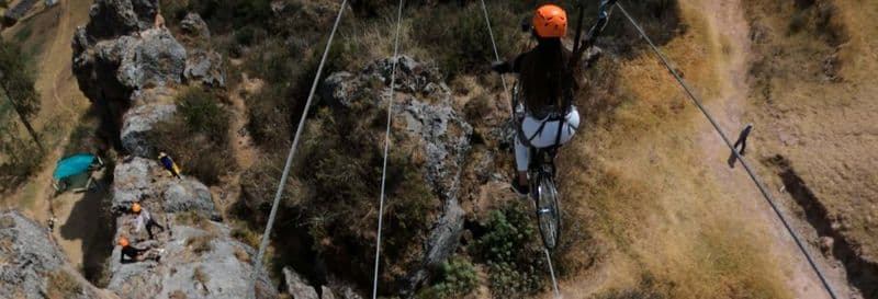 Billet Skybike, escalade et descente en rappel à Cachimayo