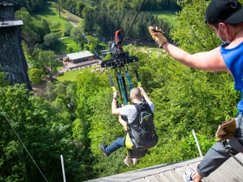 Billet Tyrolienne géante depuis le Viaduc de la Souleuvre (14)