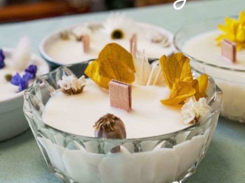 Billet Atelier création d'une bougie aux fleurs séchées à Lille (59)