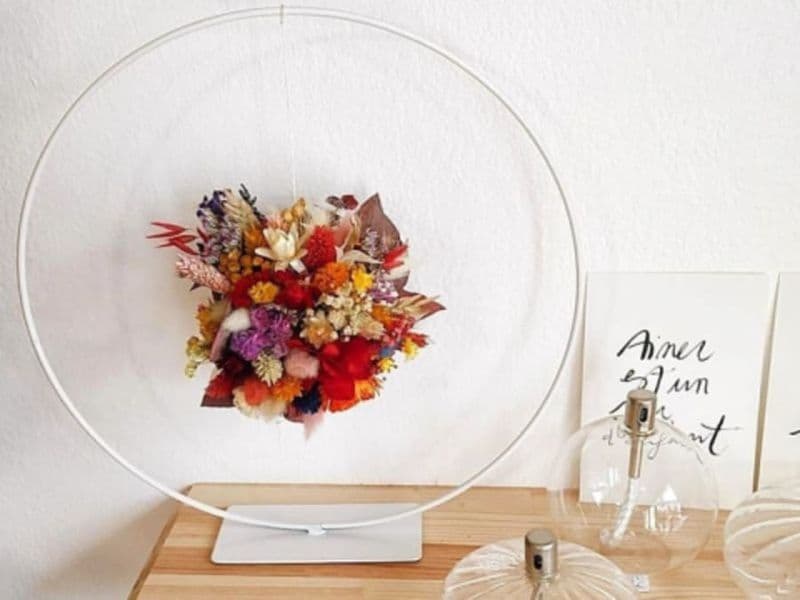 Billet Atelier création d'un nuage de fleurs séchées à Mouvaux (59)