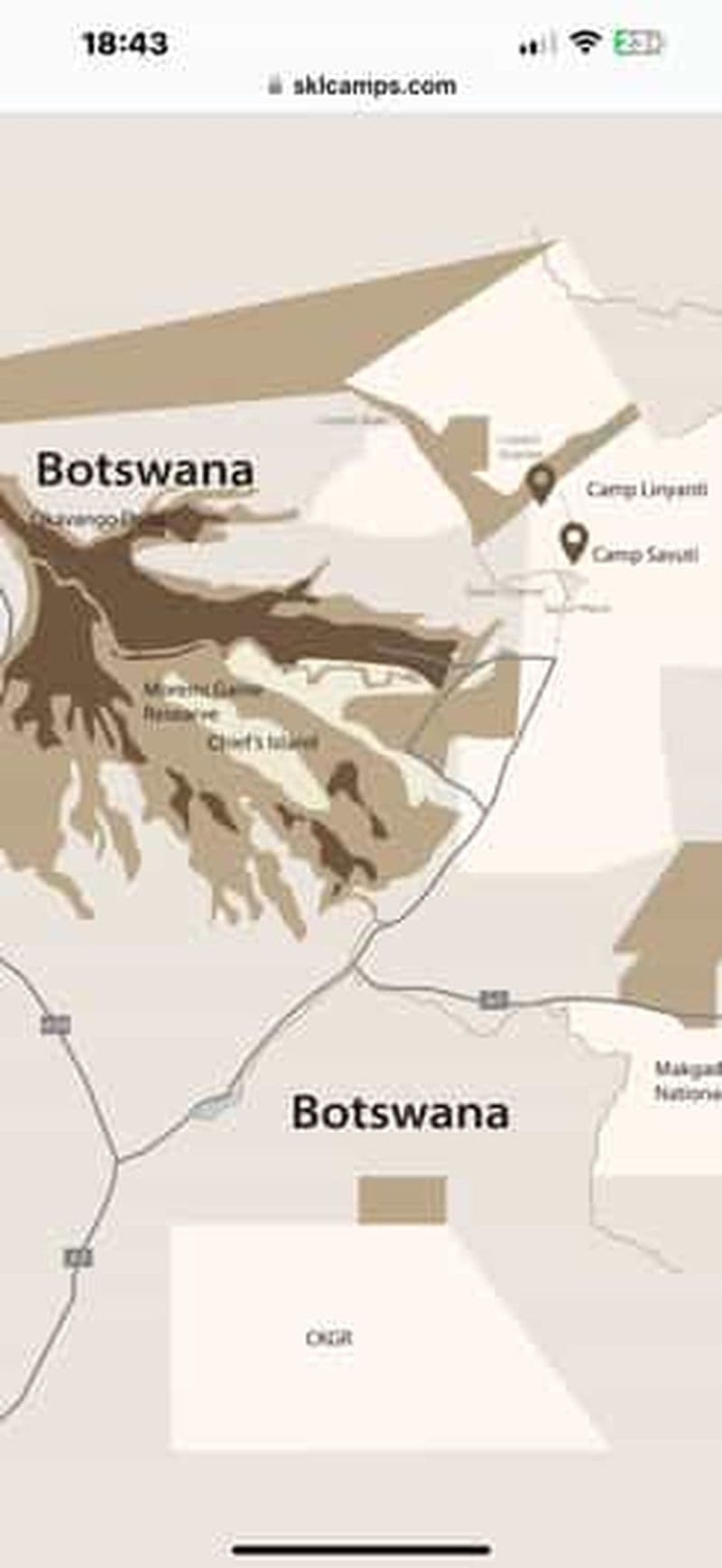 Billet Maun : vol panoramique dans le delta de l'Okavango avec prise en charge à l'hôtel