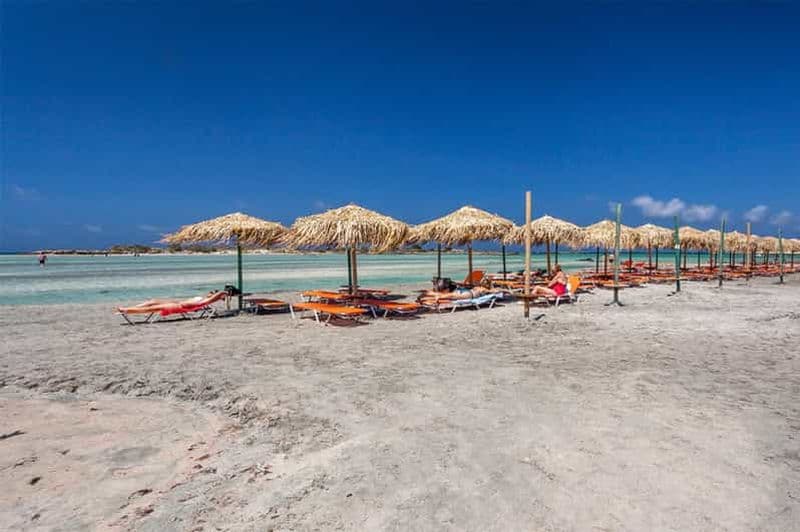 Billet La Canée : Elafonisi et la montagne Milia avec chaises longues et déjeuner