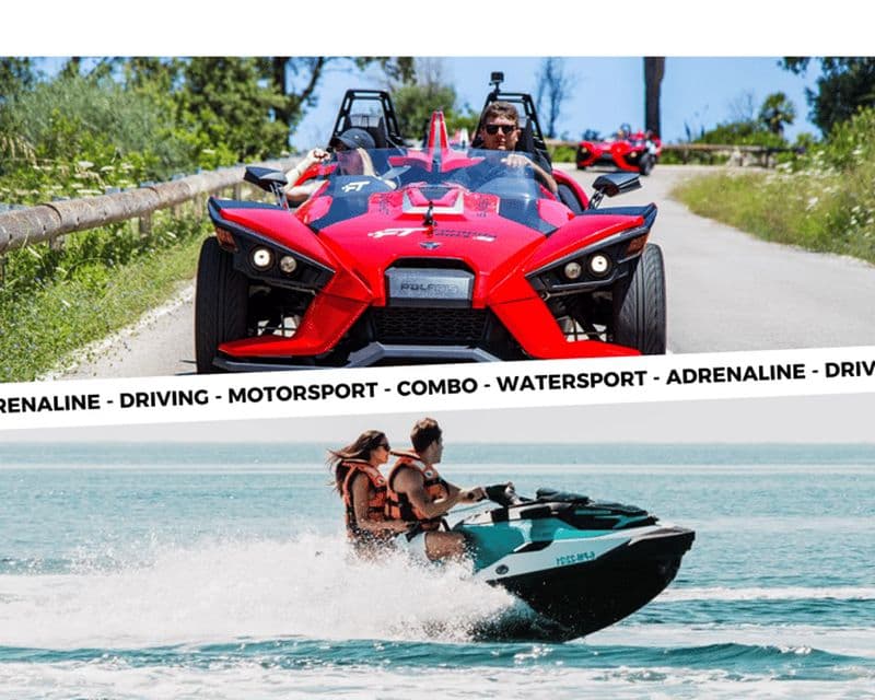 Billet Peguera : visite combinée en voiture de course et en jet ski