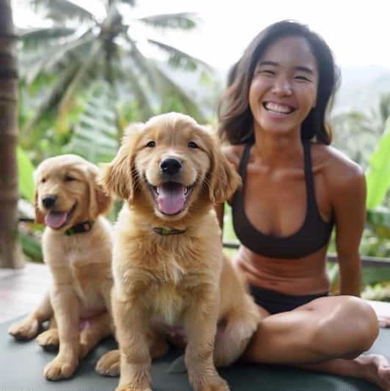 Billet Bali : cours de yoga avec des chiots à Canggu et Uluwatu et boissons rafraîchissantes