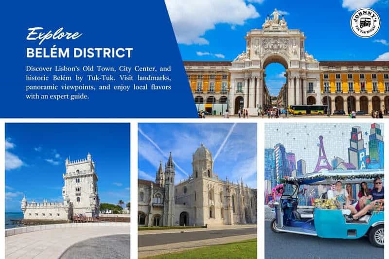 Billet Tour en tuk-tuk de la tour de Belém Vieille ville de Lisbonne, centre-ville, Belém