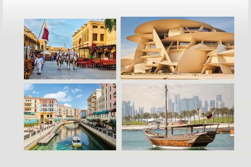 Billet Visite guidée de la ville de Doha, tour en bateau Dhow et prise en charge en charge et retour à l'hôtel
