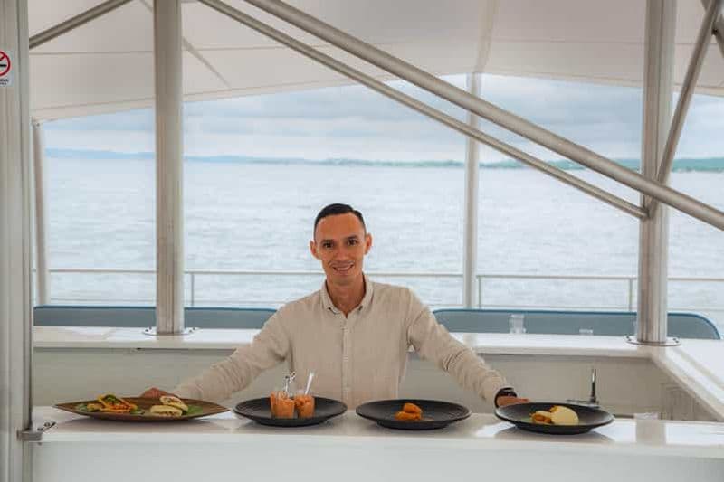 Billet Carthagène : coucher de soleil sur la baie de Carthagène à bord du Flamante Catamarán