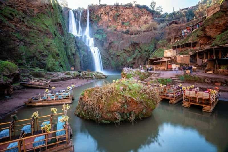 Billet Au départ de Marrakech : Cascades d'Ouzoud - Visite guidée et tour en bateau