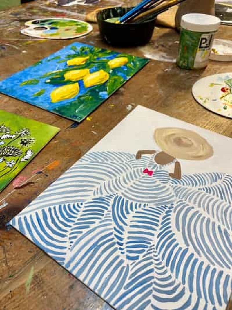 Billet Peinture acrylique au coeur de la vieille ville de Palma