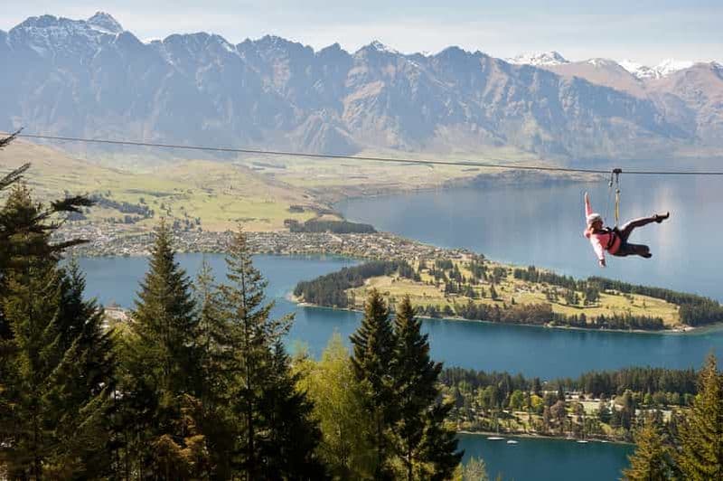 Billet Queenstown : 2 heures d'excursion en tyrolienne avec 4 lignes