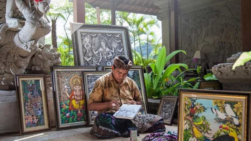 Billet Bali : cours de peinture à Ubud