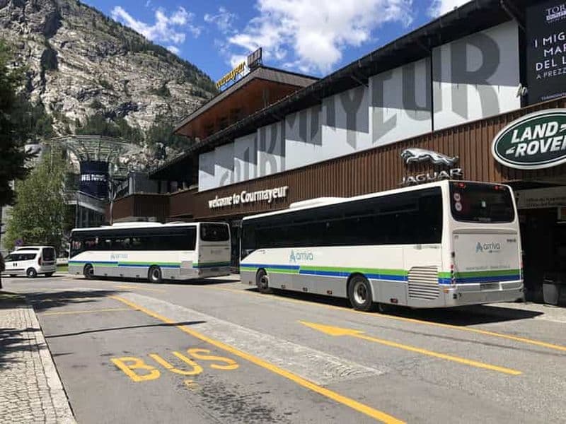 Billet Chamonix : Transfert en bus vers/depuis Courmayeur