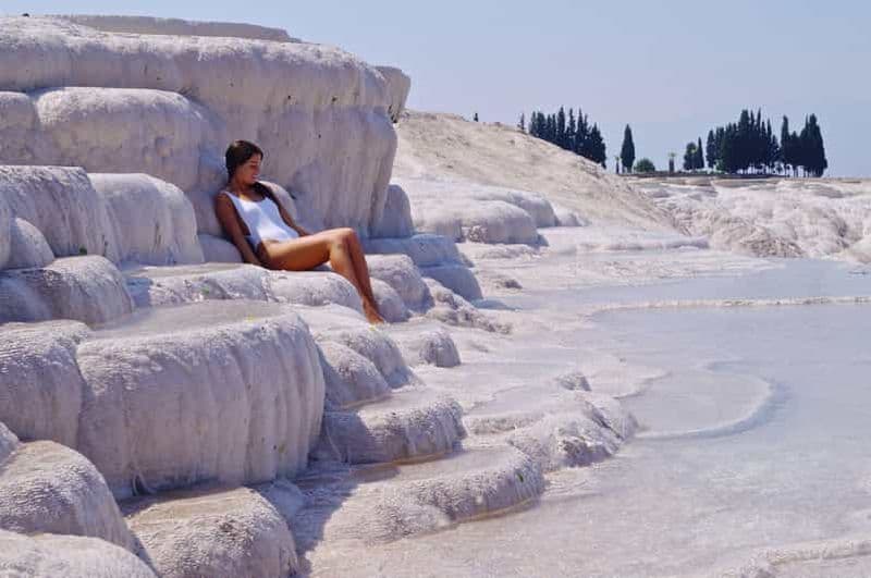 Billet Bodrum : excursion d'une journée au château de coton de Pamukkale et à Hierapolis avec déjeuner