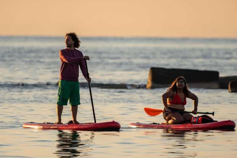 Billet Barcelone : location de paddle surf à la plage de la Barceloneta (75 min)