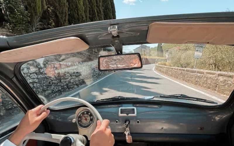 Billet Depuis Sienne : Excursion d'une journée dans une Fiat 500 d'époque avec vignobles