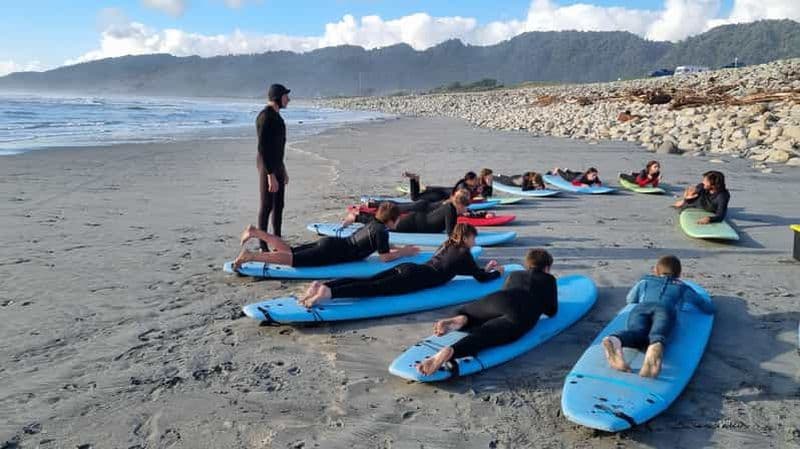 Billet Greymouth : cours de surf pour débutants de 2 heures