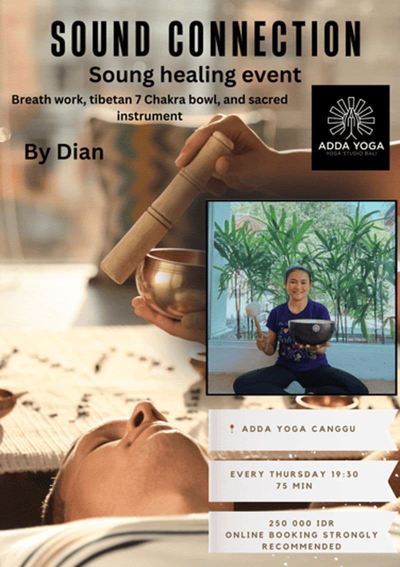 Billet Bali : connexion tibétaine de guérison par le son chez ADDA YOGA