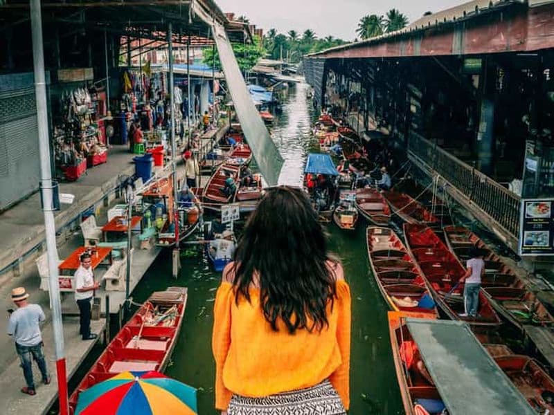 Billet Au départ de Bangkok : Visite d'une journée du chemin de fer de Maeklong et du marché flottant