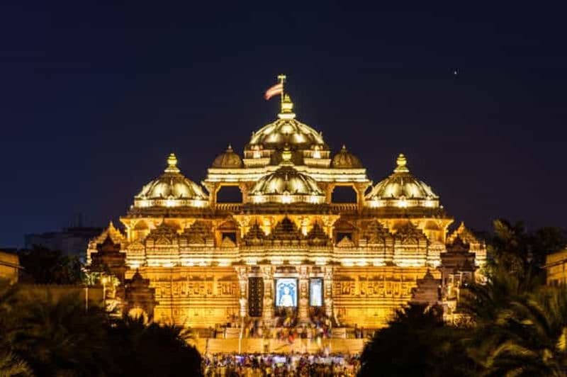 Billet Temple d'Akshardham, spectacle son et lumière, et visite du Vieux/New Delhi