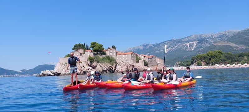 Billet Budva : Excursion en kayak de la plage de Becici à l'île de Sveti Stefan