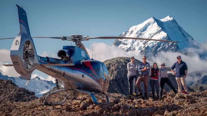 Billet Mont Cook : vol panoramique en hélicoptère avec atterrissage dans les Alpes