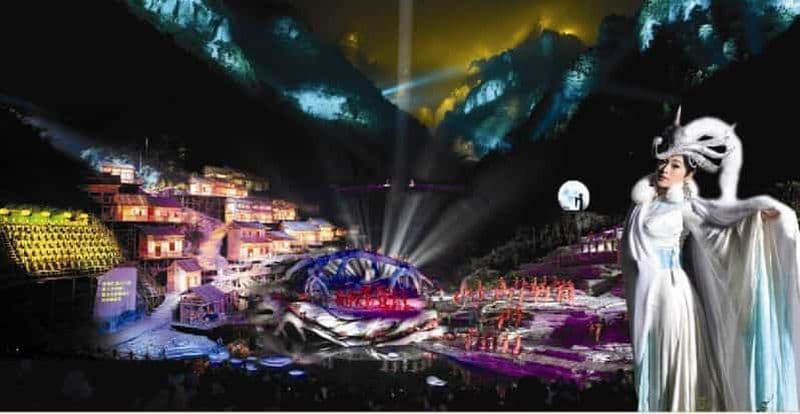 Billet Zhangjiajie : spectacle de la fée renard du mont Tianmen avec prise en charge
