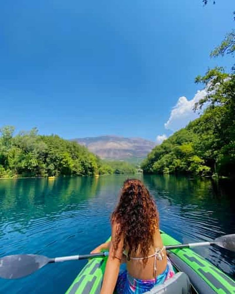 Billet Sarande : excursion en kayak et à pied à Blue Eye et visite du château de Lekursi