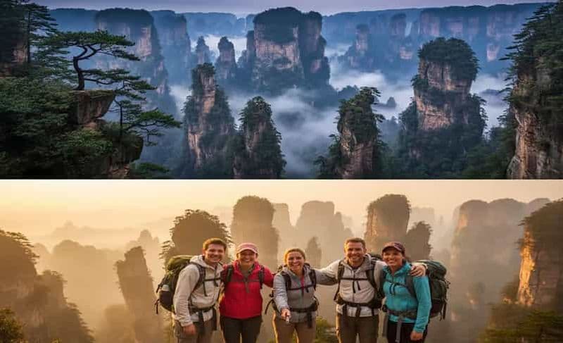 Billet Visite de 2 jours en petit groupe Montagne Avataret mont Tianmen et pont de verre
