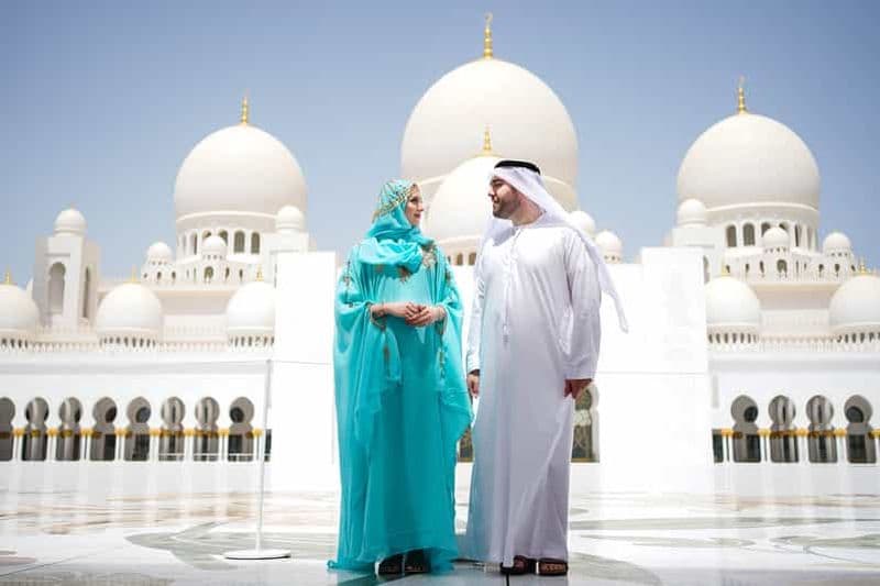 Billet Dubaï : Excursion d'une journée à Abu Dhabi Grande mosquée, palais royal et déjeuner