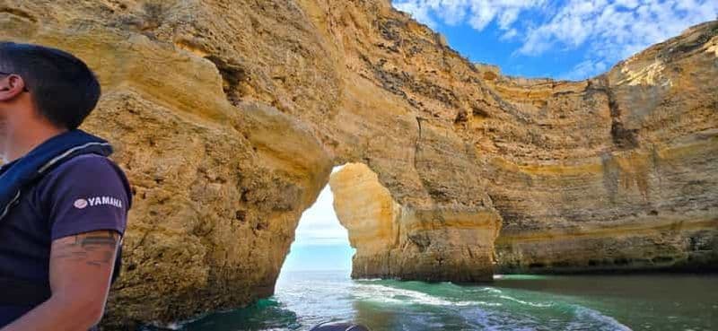 Billet Depuis Olhão : Grottes de Benagil, tour en bateau sur la côte, plongée en apnée