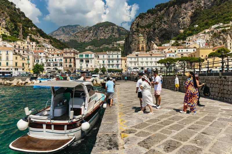 Billet Au départ de Naples : Positano et Amalfi Tour en bateau avec boissons