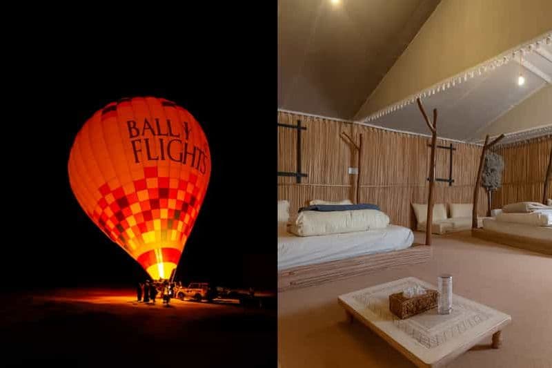 Billet Safari dans le désert de Dubaï : nuitée et vol en montgolfière au lever du soleil